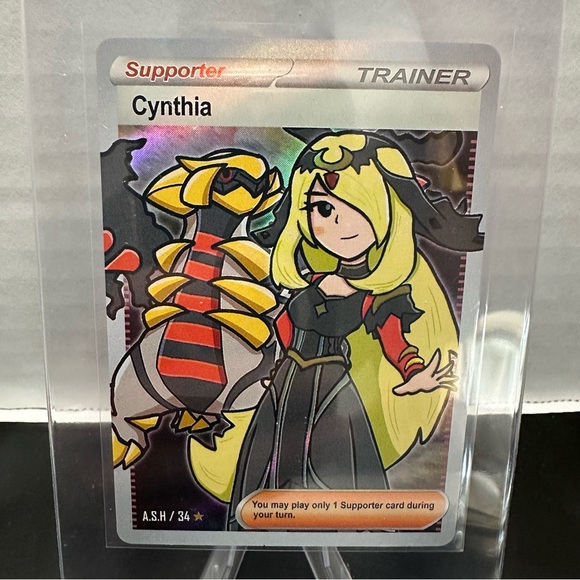 Pokemon After Skool Hobby Fan Art Card - Cynthia Holo - Picture 1 of 2